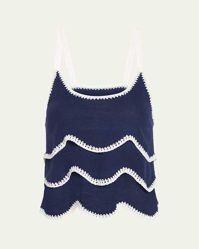 Ariel Embroidered Sleeveless Top